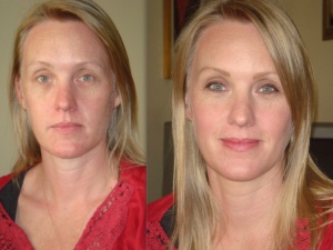 Julianne b4 and after with Amazing Cosmetics